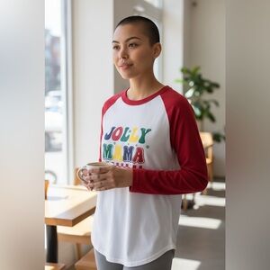 Jolly Mama Christmas ladies pajama top XL